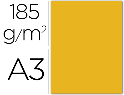 50h. cartulina Guarro A3 185g/m² oro